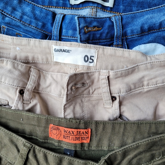 Jeans kaki, medium blue and cream - Picture 2 of 3